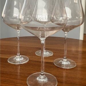 Clear Crystal Red Wine Glasses – Set of 4